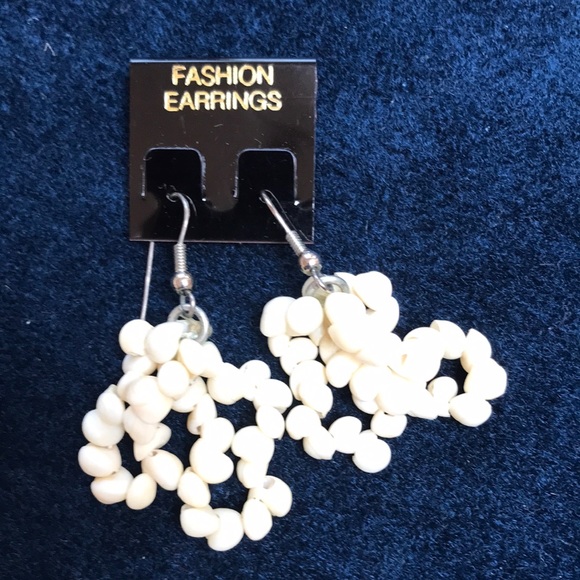 Genuine white MONGO Shell Necklace w/ Earrings & Pearl essence Shell Bracelet - Picture 5 of 11